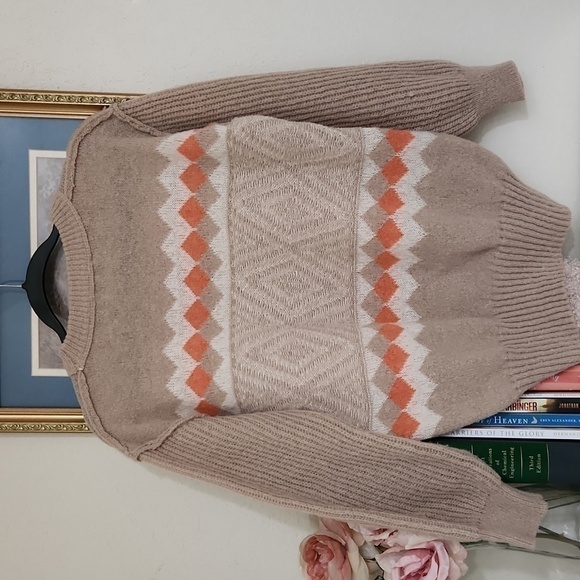 Soft Small/Medium Sweater With Baloon Sleeve Cozy Fall Winter Lagenlook - Picture 11 of 13